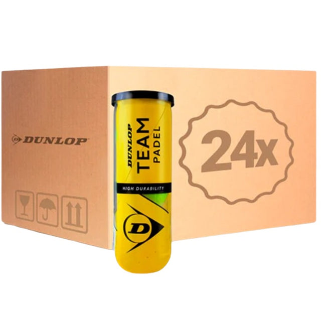 Cajón 24 botes pelotas Dunlop Team Padel