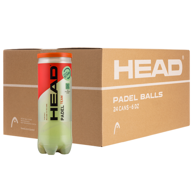 Cajon 24 botes pelotas Head Padel Team